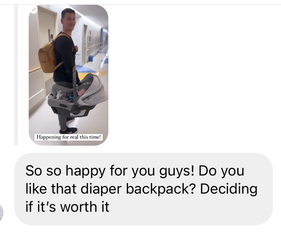 Size large in shade camel but comes in a few colors. Great gender neutral baby diaper bag baby backpack. Must have on your baby registry  

#LTKfamily #LTKbump #LTKbaby