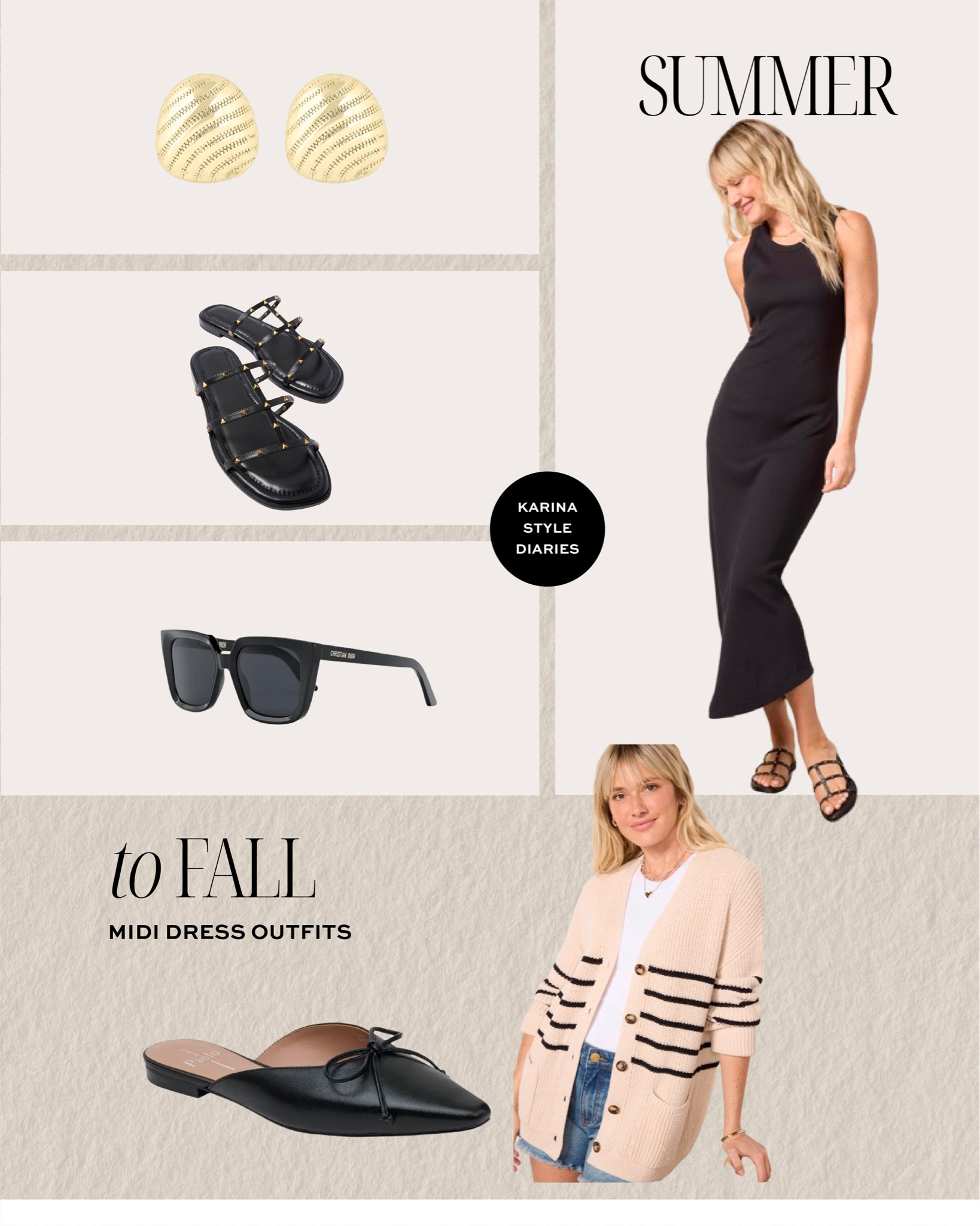 Style a midi dress with flats rather than sandals as we inch into the fall season. All of these pieces are classics that can be dressed up for cooler weather or dressed down for summer temps  

#LTKSeasonal #LTKStyleTip