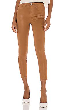 L'AGENCE Margot High Rise Skinny in Java Coated from Revolve.com | Revolve Clothing (Global)