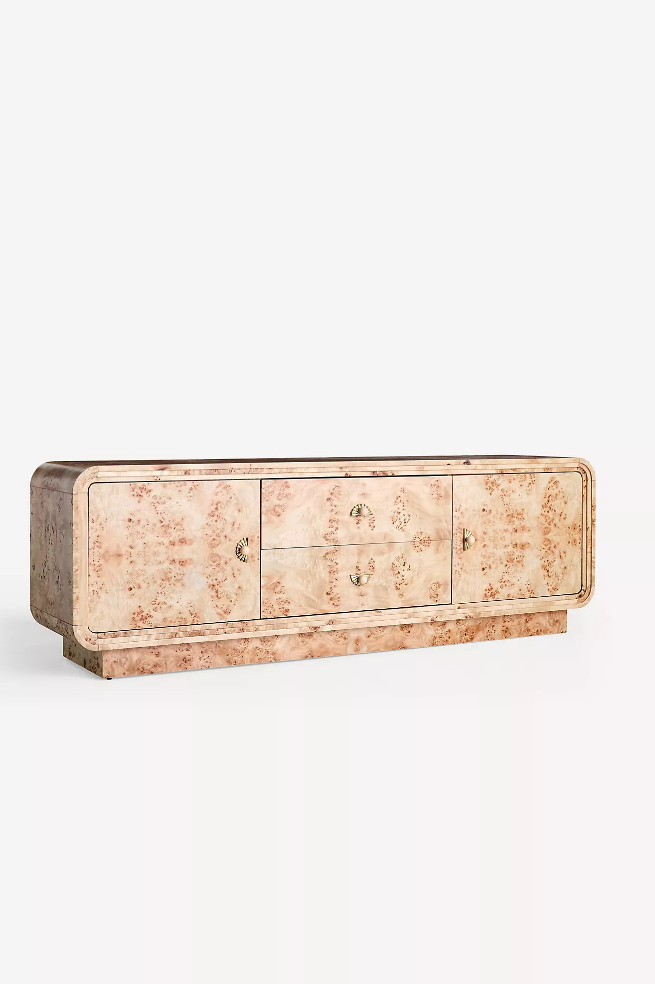 Betti 76" Burl Wood Media Console | Anthropologie (US)