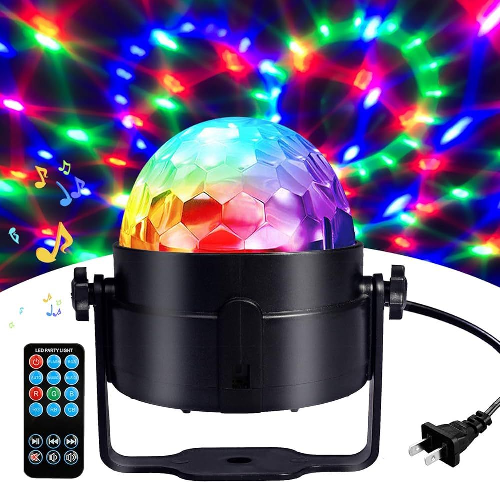 Disco Ball Disco Lights-COIDEA Party Sound Activated Storbe Light With Remote Control DJ Lighting... | Amazon (US)