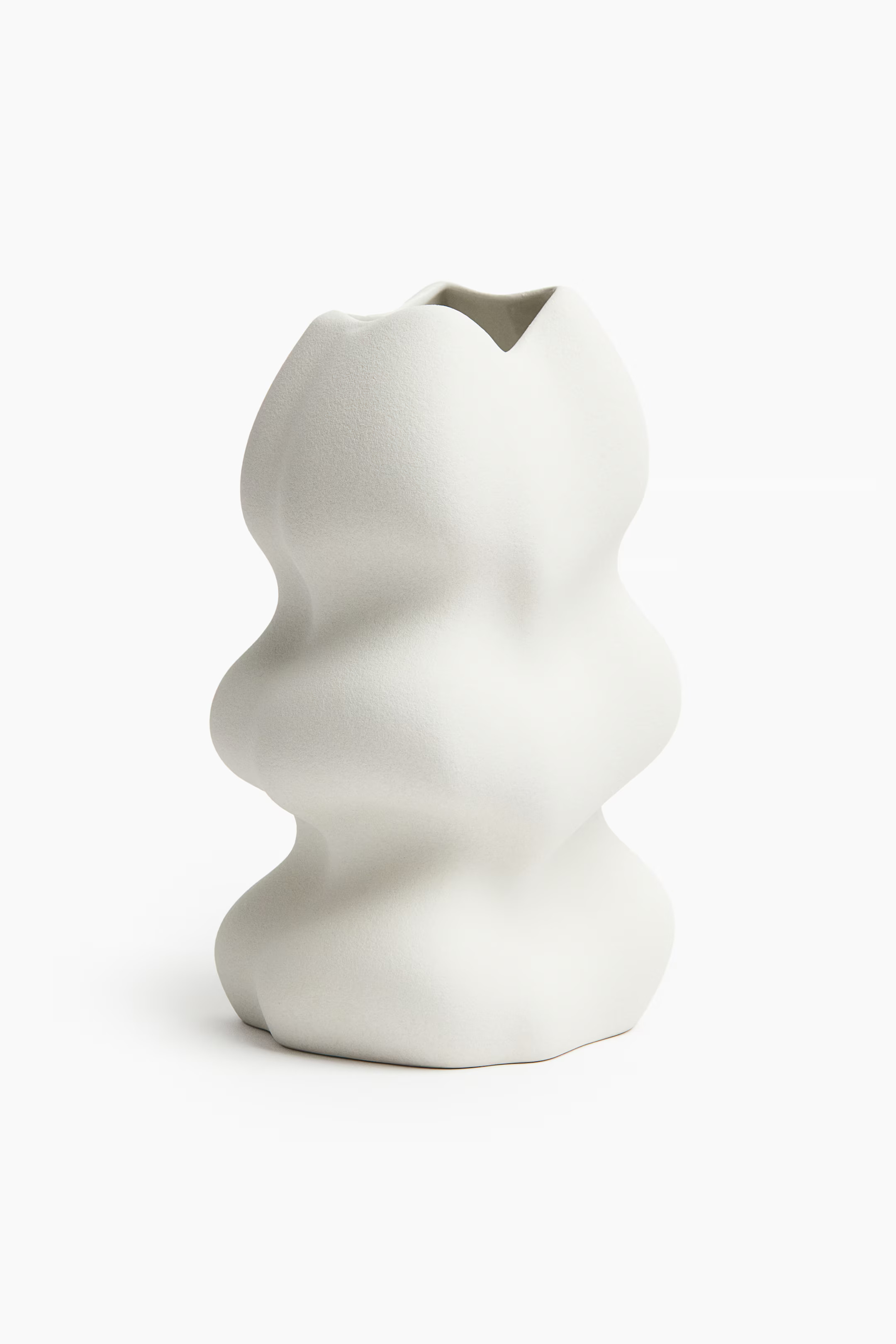 Irregular-Shaped Stoneware Vase - White - Home All | H&M CA | H&M (US + CA)