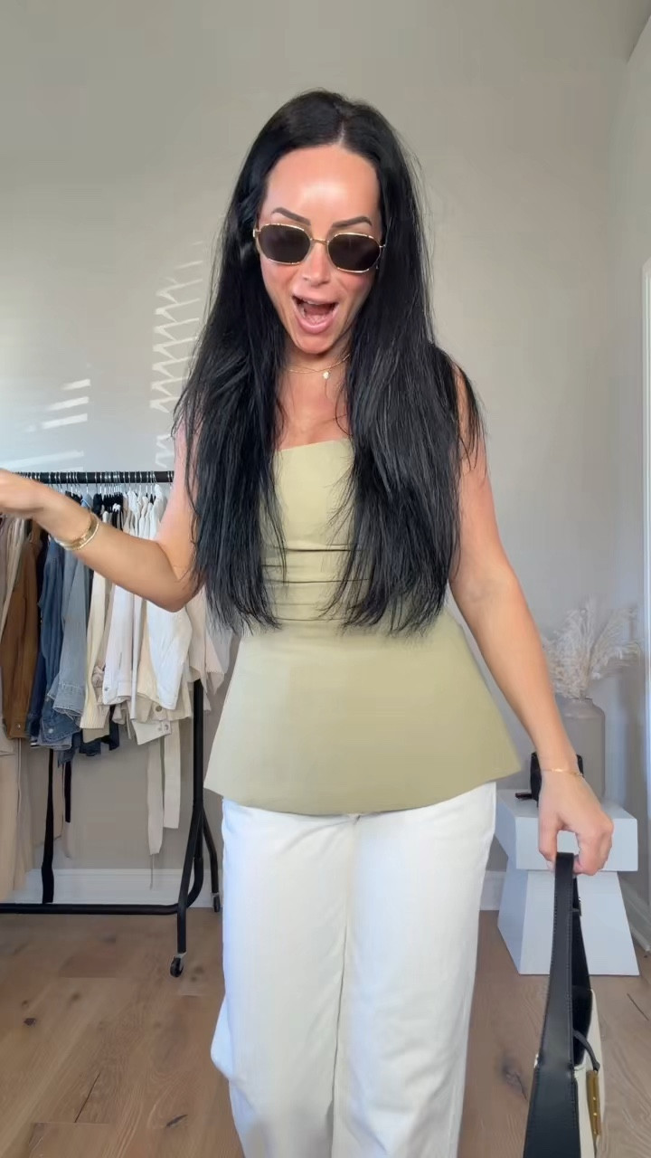 Chic outfit inspo 🖤 I will have my outfit details on my LTK! 

My sizing 5’7, 145lbs, 32dd
I’m wearing a size small top, size 26 jeans

@Aritzia  

#LTKU #LTKootd #LTKgrwm