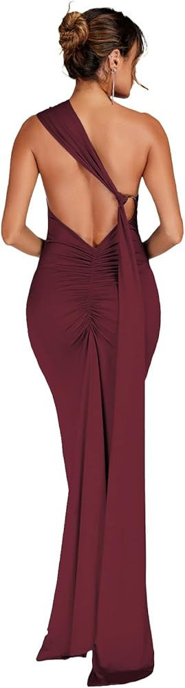 ABYOVRT Women Sexy Backless Bodycon Sleeveless Open Back Maxi Dress for Going Out, Elegant Party ... | Amazon (US)