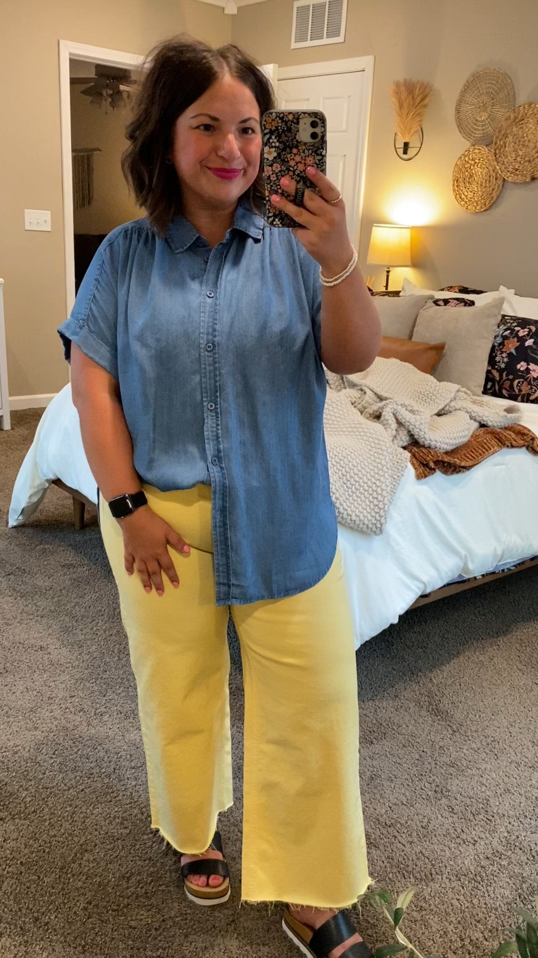 Could this scream Spring teacher outfit any louder?! Yellow is trending & I am here for it! Trending items don't have to break the bank, thanks to Walmart!

sandals: fit true to size // wearing a 5
jeans: fit true to size // wearing a 14
button up: fits true to size // wearing a large 

 #LTKMidsize #LTKStyleTip #LTKWorkwear