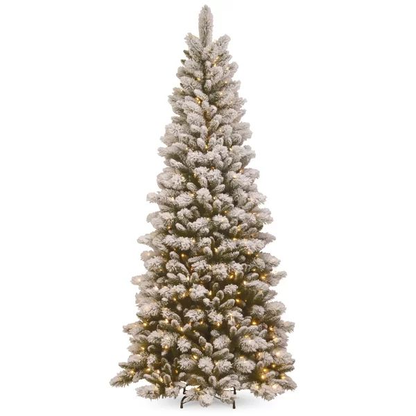 7'6" H Slender White Pine Christmas Tree with 500 Lights | Wayfair North America