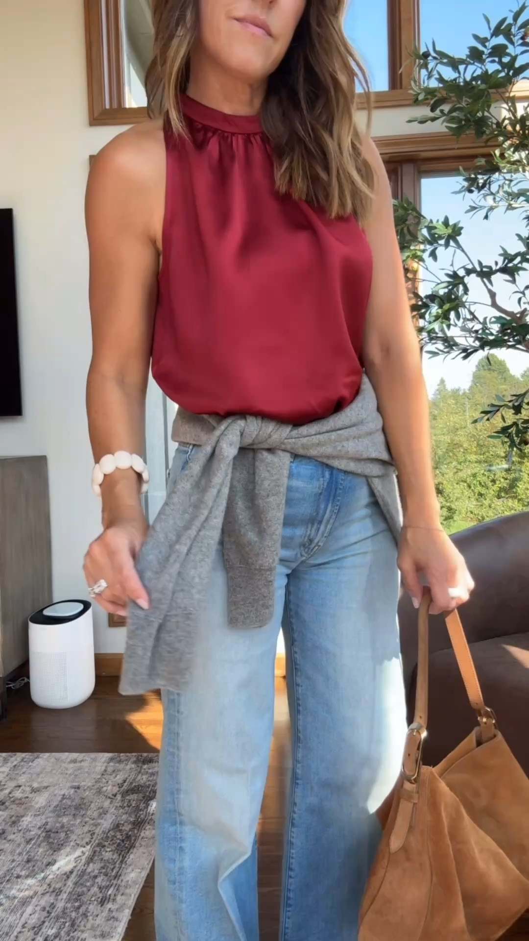 Style ideas with this chic satin halter top XS top
Small jacket 
Jeans tts, 25 regular length with a heel 
S sweater

#LTKSeasonal #LTKOver40 #LTKgrwm

#LTKootd #LTKSeasonal #LTKOver40