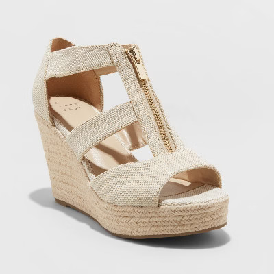 Women's Carla Jute Platform Espadrille Wedge Pumps - A New Day™ | Target