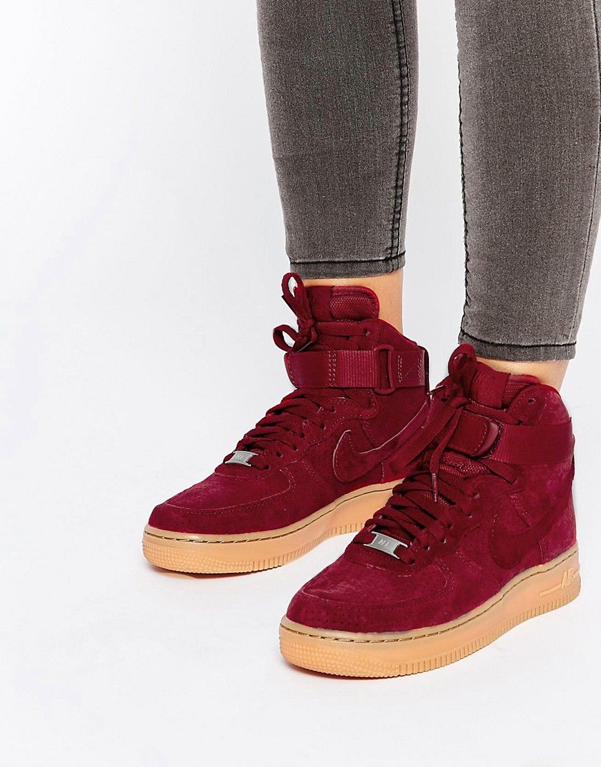 Nike Air Force 1 07 Suede Red Trainers | ASOS UK