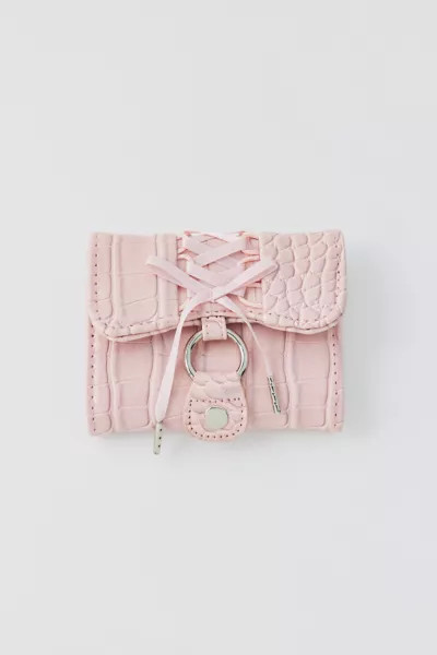 Kimchi Blue Kez Laced Faux Leather Cardholder Wallet | Urban Outfitters (US and RoW)