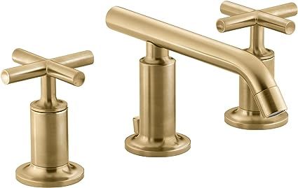 Kohler K-14410-3-2MB Purist Bathroom Sink Faucet, Vibrant Brush Moderne Brass | Amazon (US)