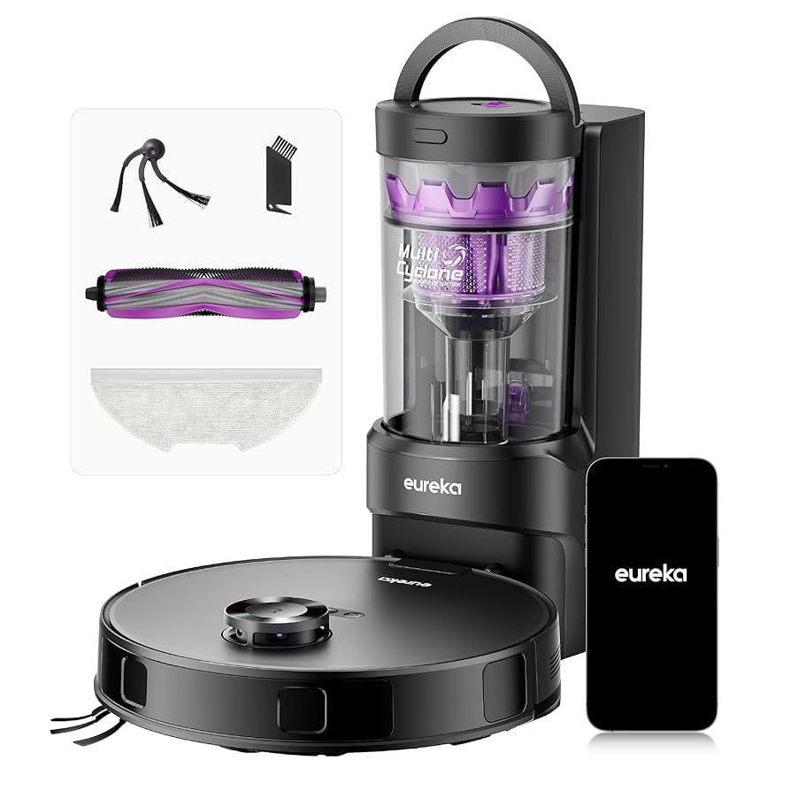 Eureka E20 Evo Plus Robot Vacuum and Mop Combo, 10,000Pa Suction Robot Vacuum Cleaner Bagless Sel... | Amazon (US)