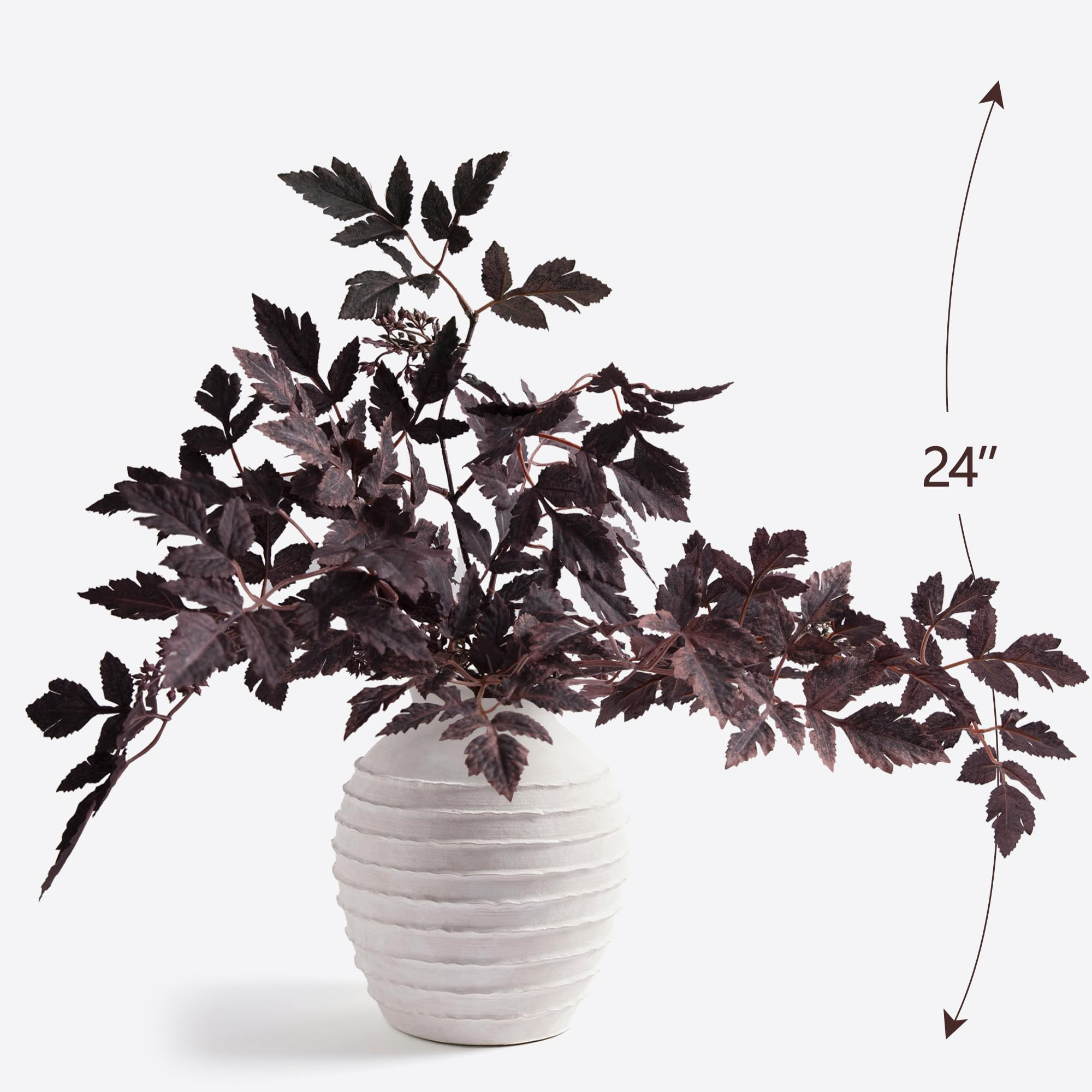 Fall Decor - Fall Decorations for Home - Set of 3 24" Faux Plum Purple Cimicifuga Ramosa Leaves -... | Amazon (US)