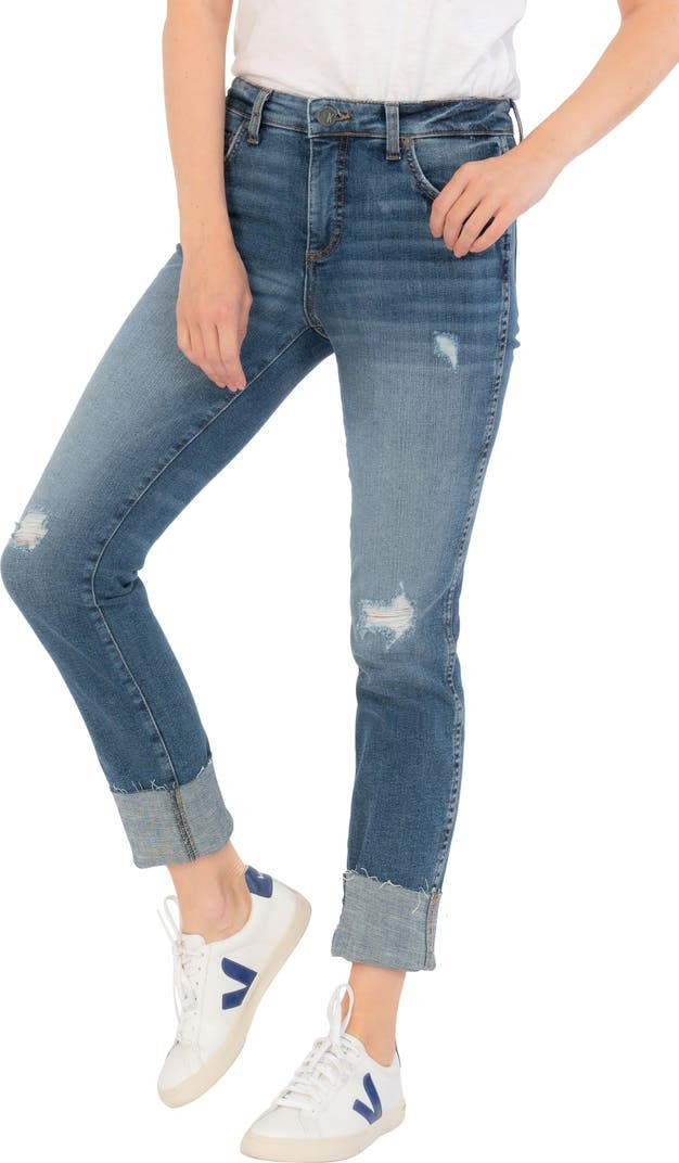 Catherine Ab Fab Ripped High Waist Boyfriend Jeans | Nordstrom