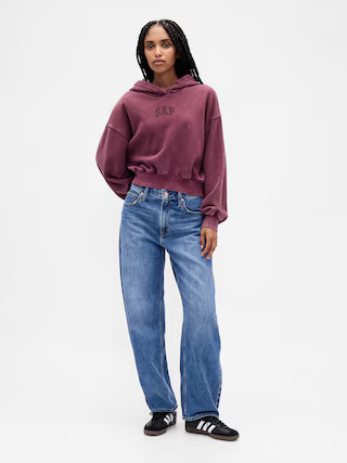 VintageSoft Crop Logo Hoodie | Gap (US)