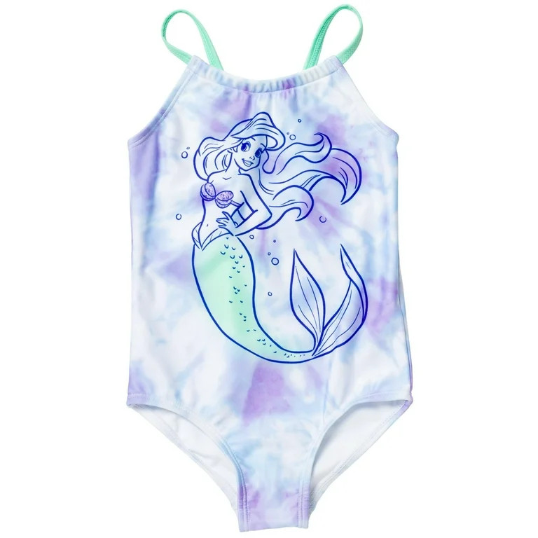 Disney Princess Ariel Little Girls One Piece Bathing Suit Toddler to Big Kid - Walmart.com | Walmart (US)