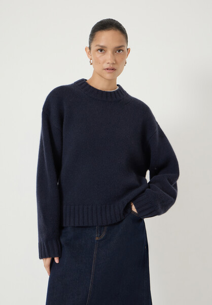 Cora Relaxed Chunky Cashmere Crew Jumper | Hush UK