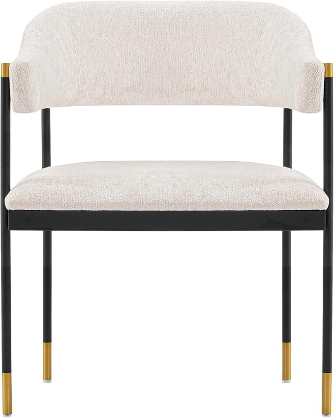 Manhattan Comfort Lia Boucle Dining Chair with High Density Foam Padding, Stunning Metal Frame wi... | Amazon (US)