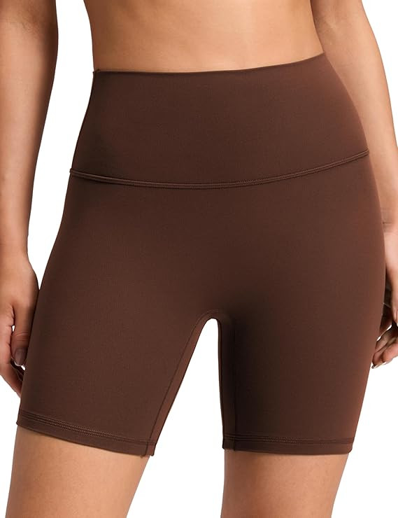 CRZ YOGA No Front Seam Biker Shorts 6" | Amazon (US)