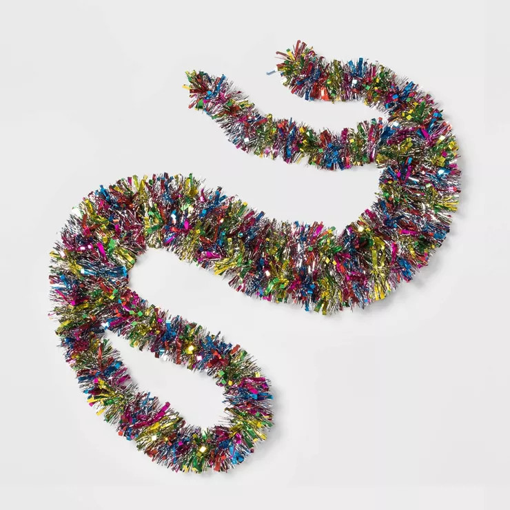 10' Tinsel Christmas Garland Rainbow - Wondershop™ | Target