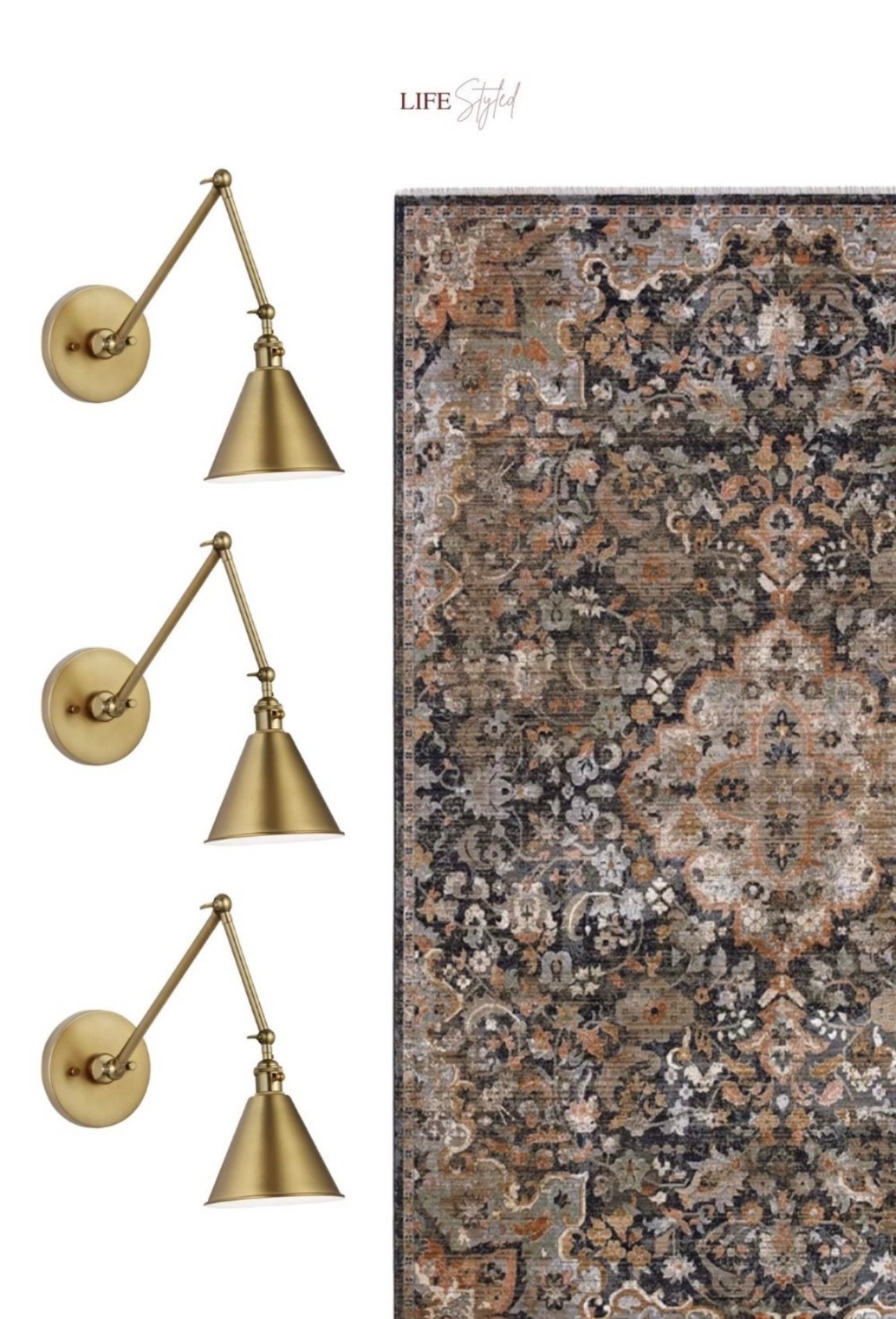 Old-world charm meets modern functionality ✨ The Sari rug adds rich, distressed tones and textured fringe, while the adjustable steel sconce delivers sleek, minimalist lighting. Together, they make any space feel cozy and refined. 🪴

Holiday sales scrolling = discovering top-tier Christmas gift finds like this 💅🎁🔥

#LTKGiftGuide #LTKHome

#LTKHoliday