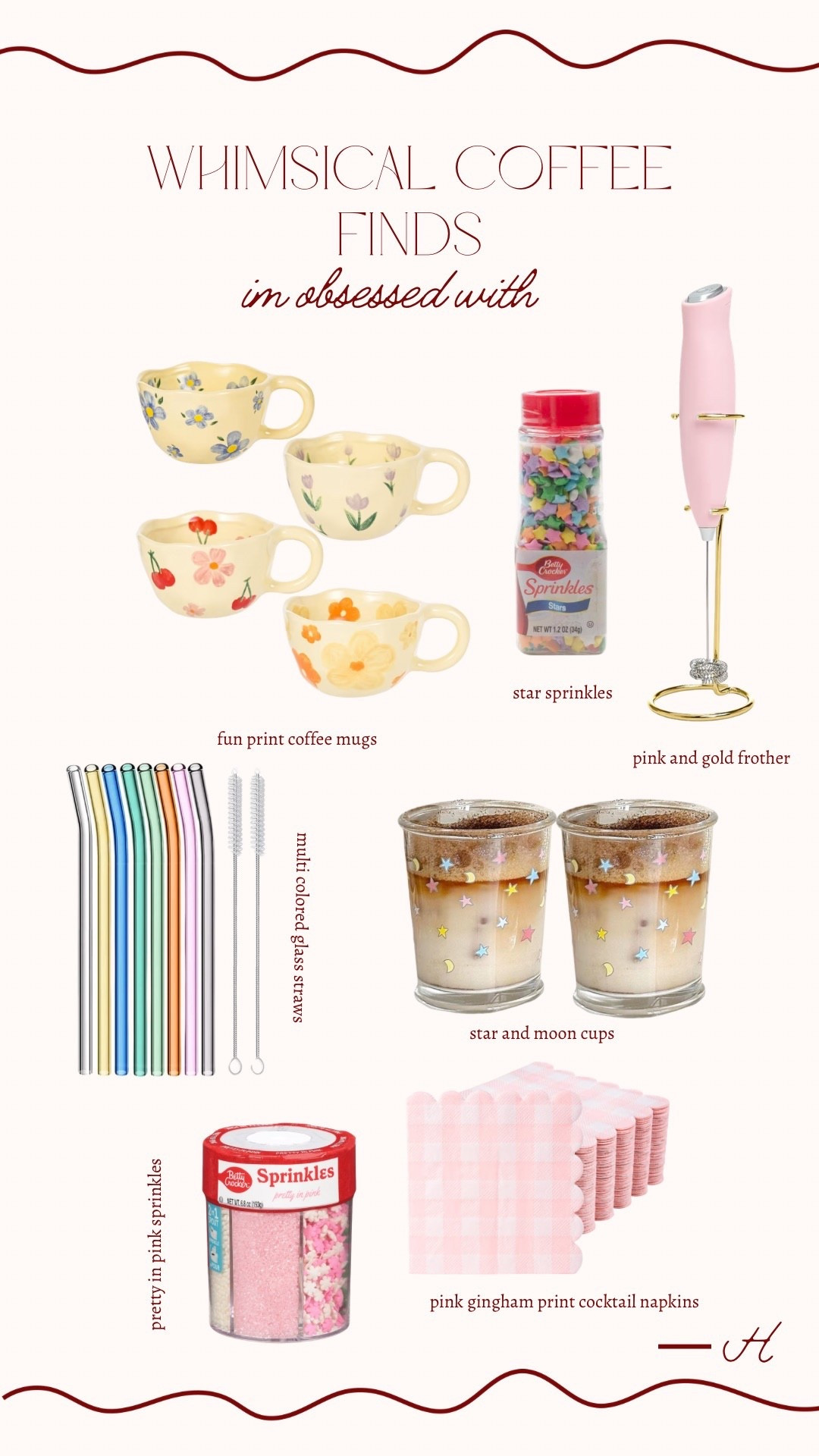 Whimsical coffee finds 🧚🏼‍♀️🌷✨💘