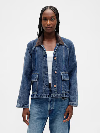 UltraSoft Denim Swing Chore Jacket | Gap (US)