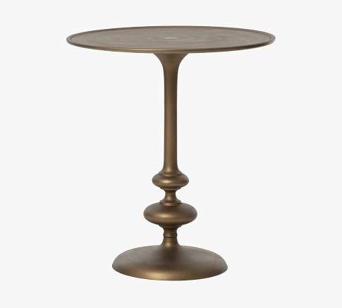 Sawyer Round Metal End Table | Pottery Barn (US)