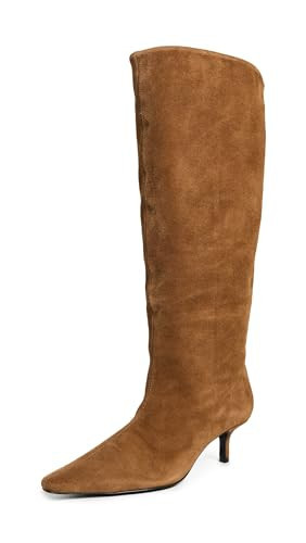 Black Suede Studio Women's Sutton Suede Boots 50mm, Caramel Suede, 7 Medium US | Amazon (US)