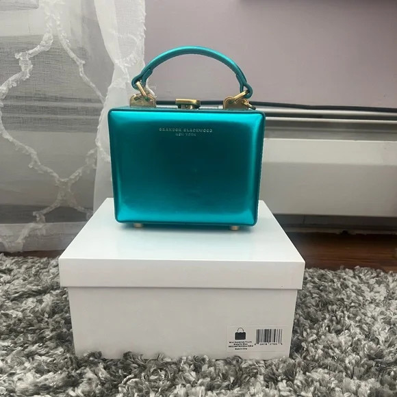 Brandon Blackwood Mini Kendrick Metallic Blue Leather Purse. | Poshmark