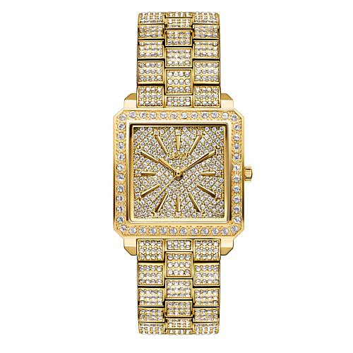 JBW Women's Cristal 18K Gold-Plated Diamond and Crystal Bracelet Watch | HSN