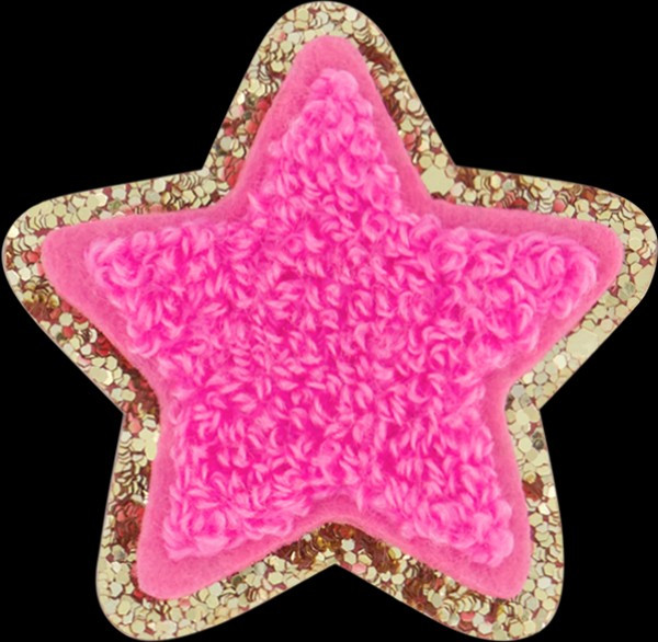 Bubblegum Glitter Varsity Star Patch | Stoney Clover Lane
