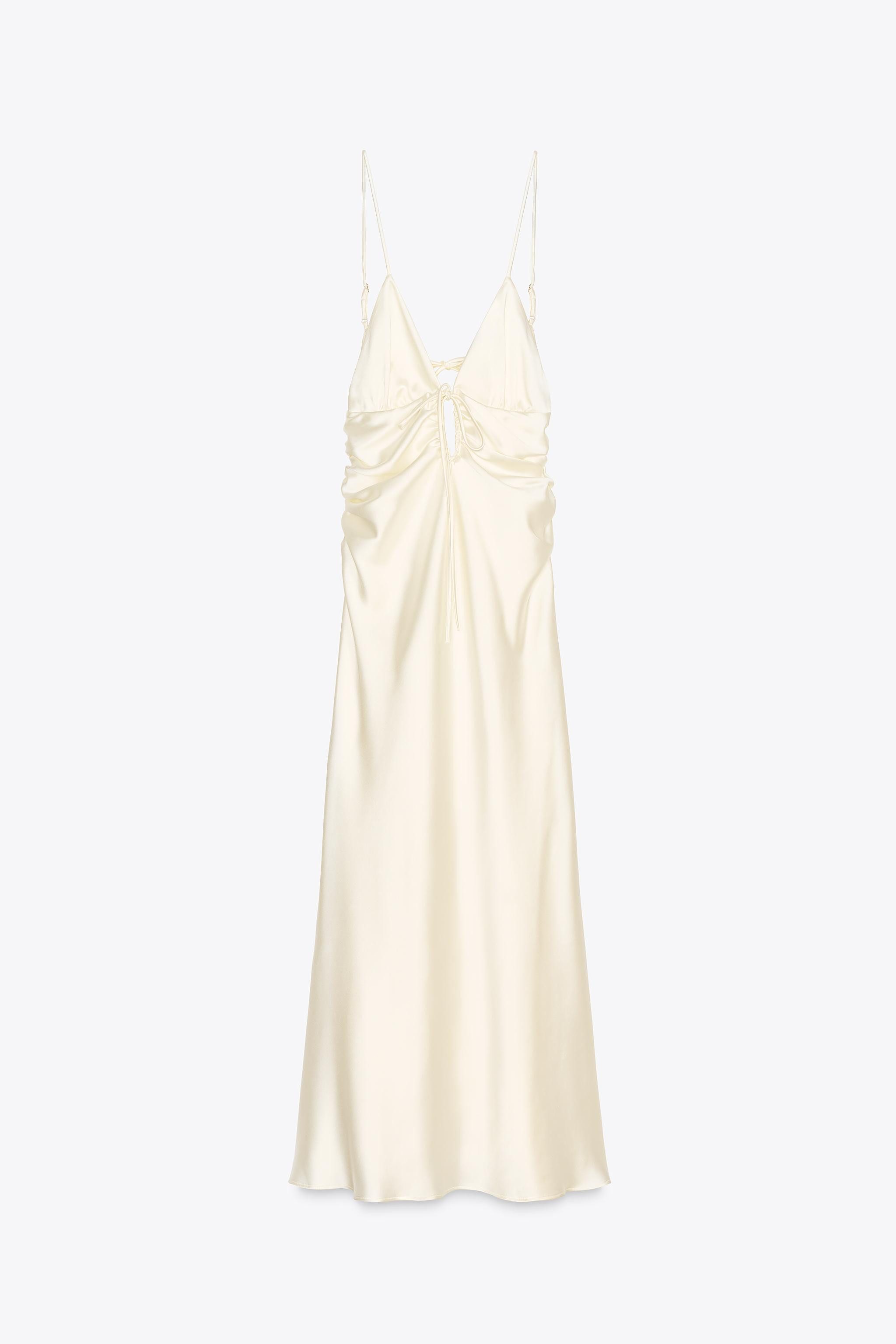 SATIN EFFECT CUT OUT DRESS | Zara US