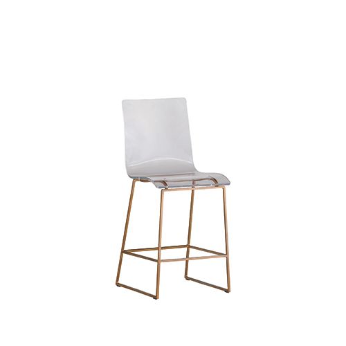 King Antique Gold and Clear Acrylic Counter Stool | Bellacor