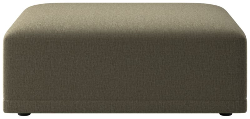 Faible Modern Grey Performance Velvet Ottoman + Reviews | CB2 | CB2