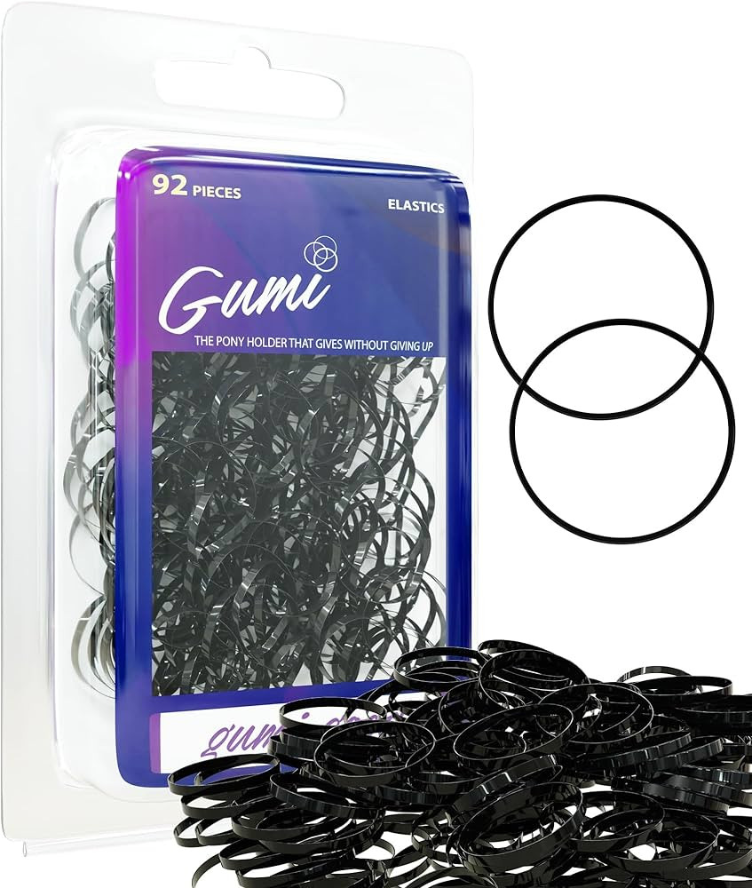 Gumi Black Elastics 1 inch Hair Band Large | Amazon (US)