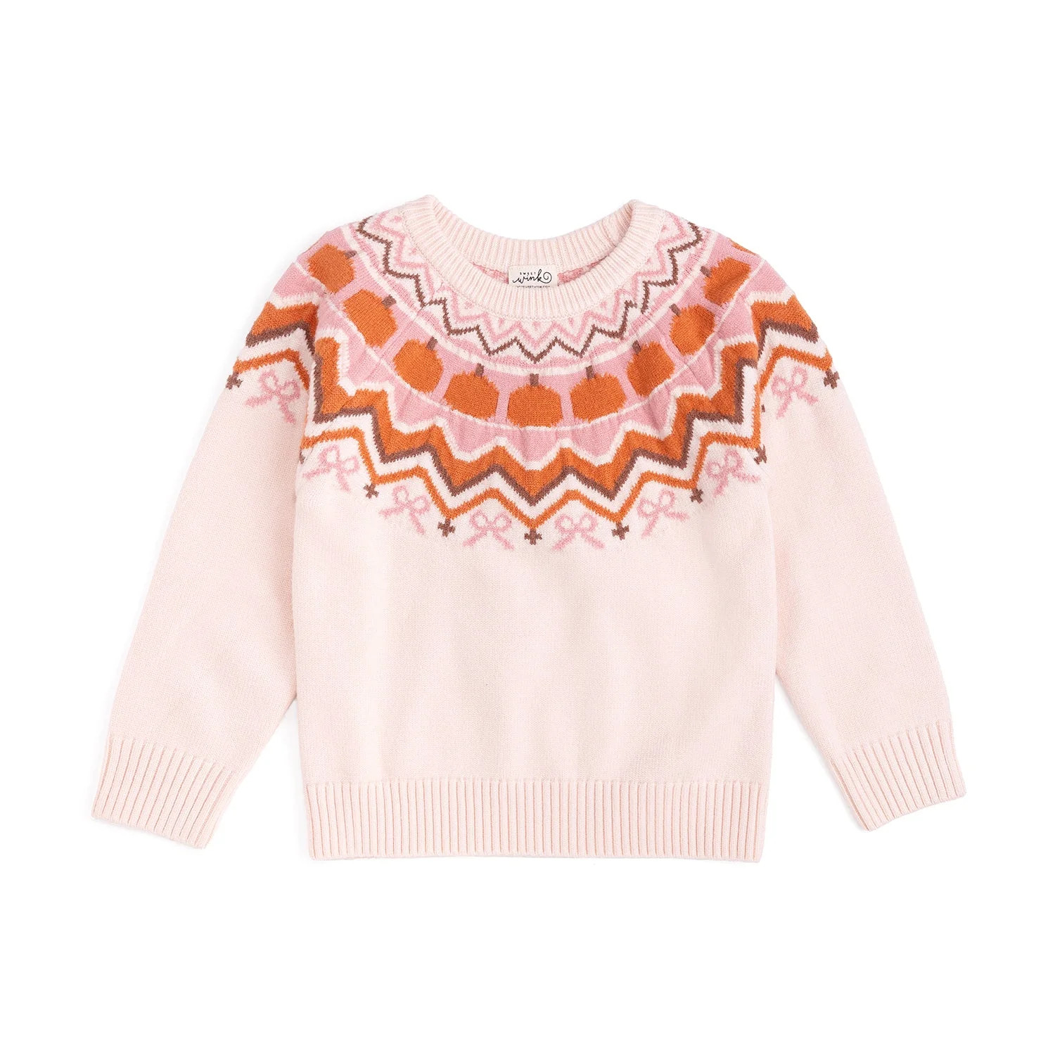 Pumpkin Fair Isle Sweater | Sweet Wink