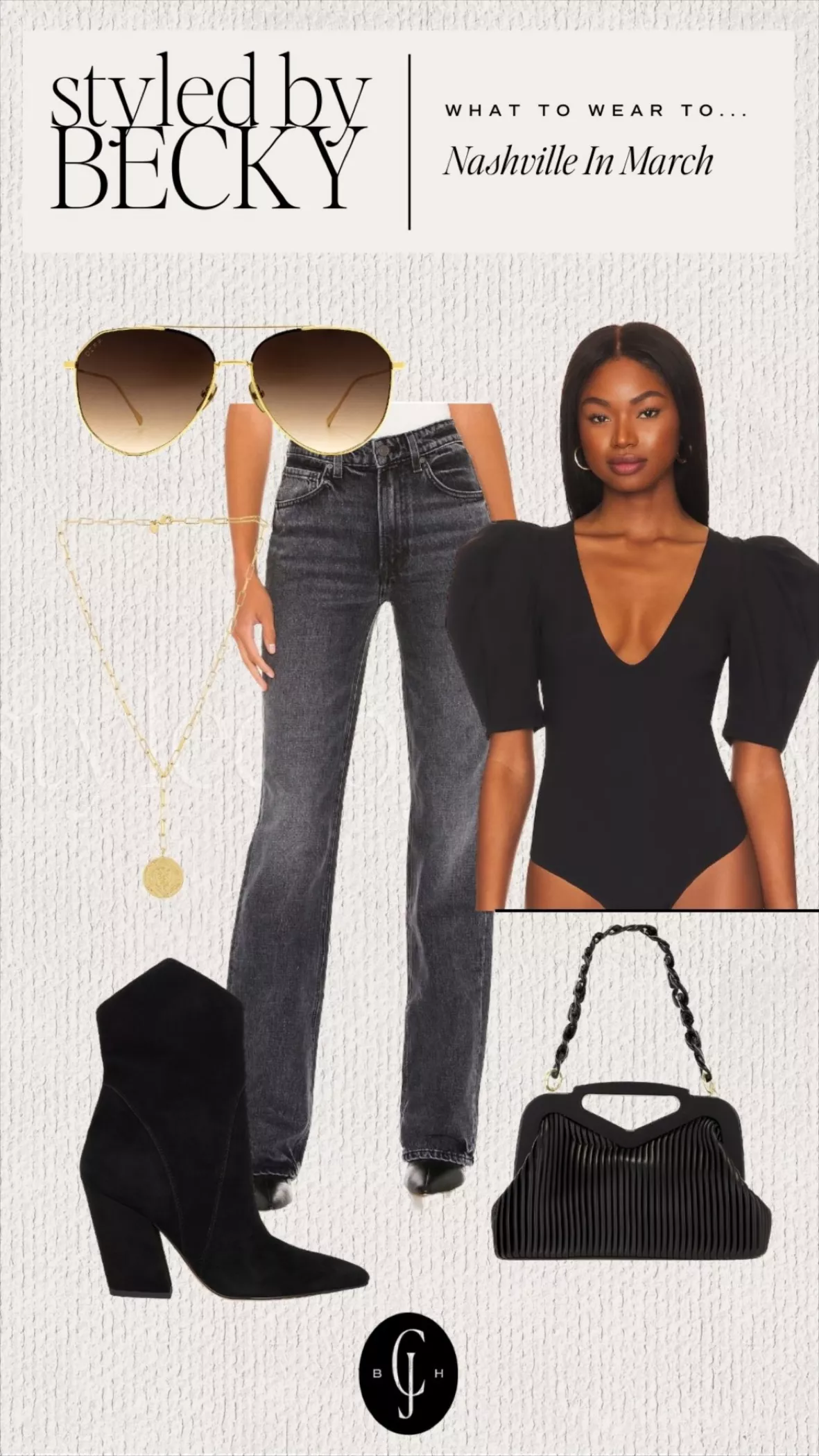 Cella Bodysuit in Black & Ivory curated on LTK