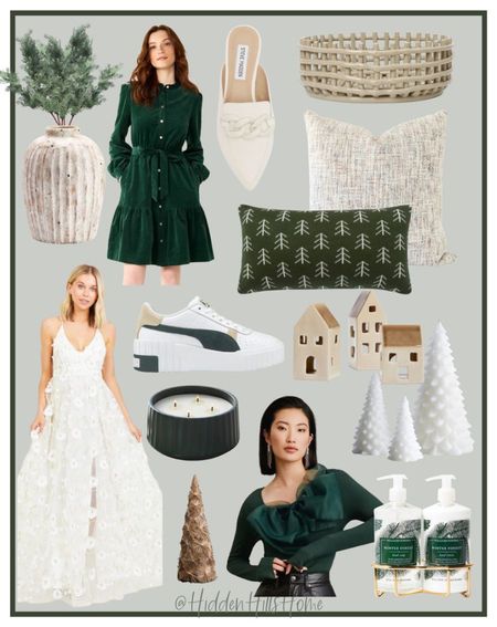 Christmas, Holiday outfits, Holiday home decor, Christmas finds, White dress, Green holiday winter dress, Party dress, Christmas candle #Christmas #homedecor #holiday #winteroutfit

#LTKCyberweek #LTKsalealert #LTKHoliday