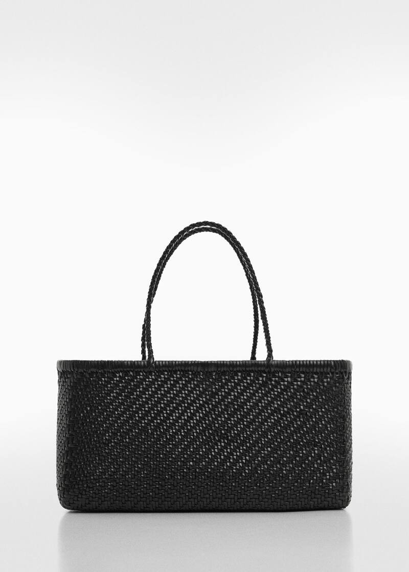 Leather shopper bag -  Women | Mango USA | MANGO (US)