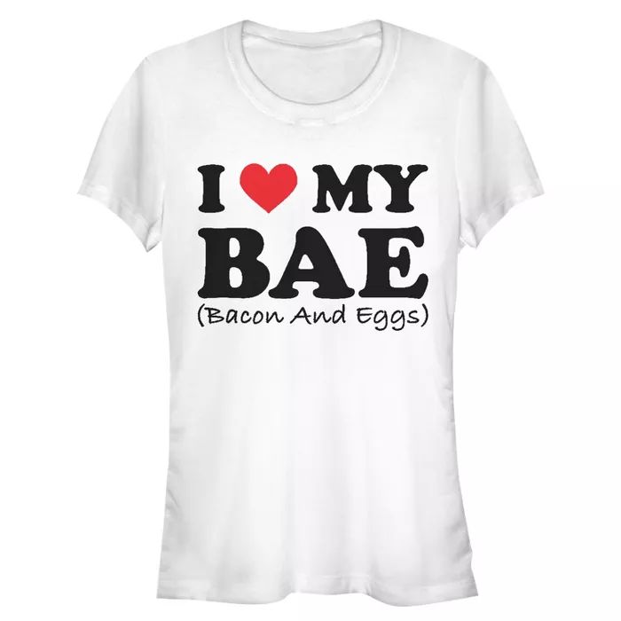 Junior's Lost Gods Valentine's Day Bacon and Eggs T-Shirt | Target