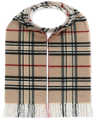 FRAAS Women's Classic Plaid Cashmink® Scarf - Macy's | Macy's