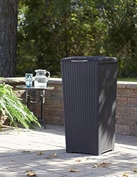 Keter 231478 Large Outdoor Trash Can with Lid Perfect for Backyard Hosting, Patio and Kitchen Use... | Amazon (US)