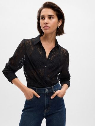 Lace Perfect Shirt | Gap (US)