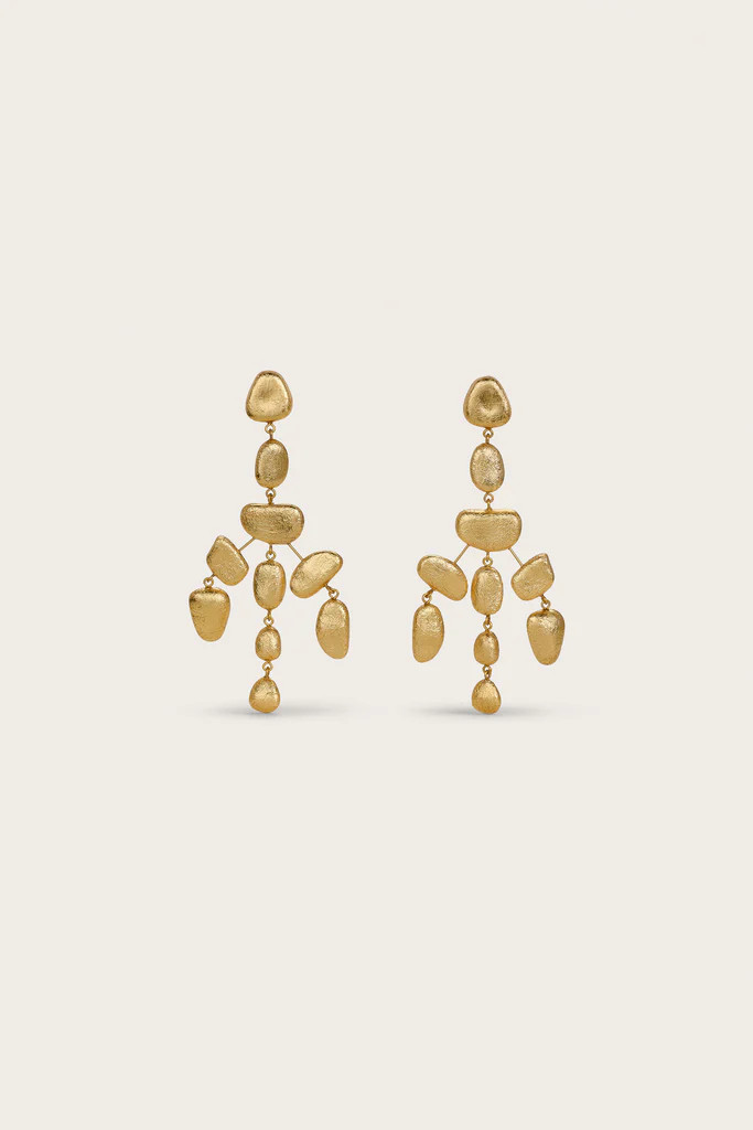 SLOANE EARRING - GOLD FOILED WOOD | Cult Gaia - US