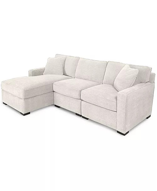 Radley 3-Piece Fabric Chaise Sectional Sofa, Created for Macy's | Macy's