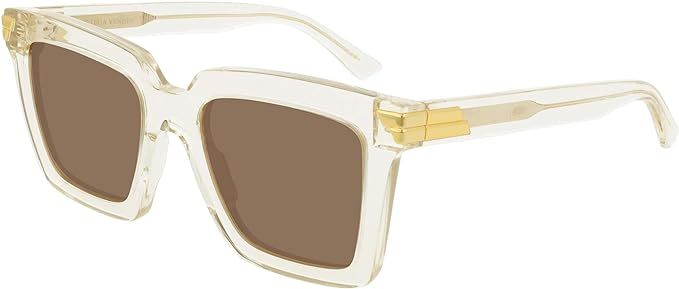Bottega Veneta Unapologetic BV1005S 005 Sunglasses Women's Beige/Brown Lens 53mm | Amazon (US)