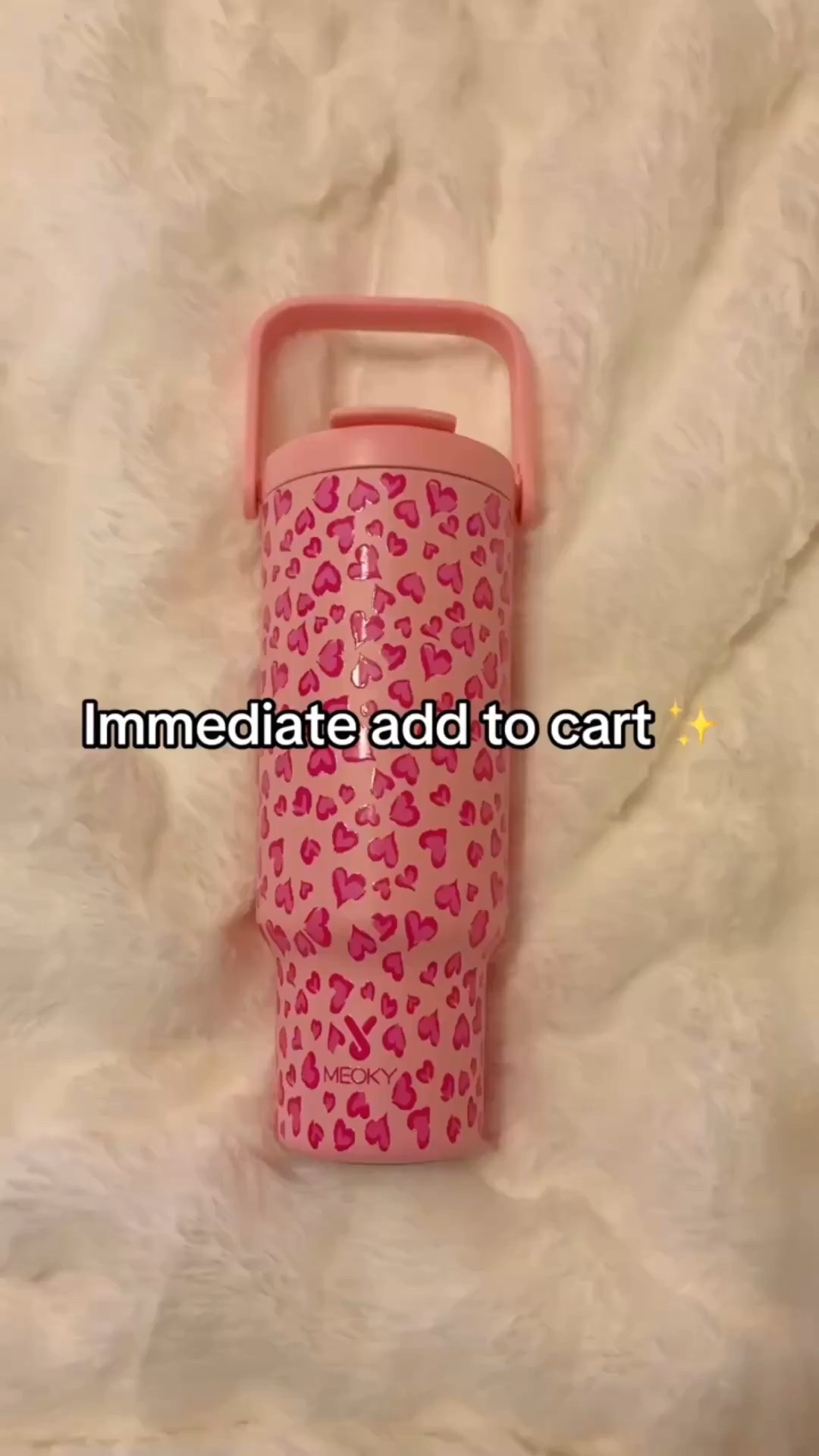 Pink heart 40oz insulated tumbler that keeps drinks cold for hours and actually fits in car cup holders. Comes with a handle and straw, making it perfect for daily errands, road trips, or cozy days at home. Cute, functional, and a great alternative to pricier tumblers.

#LTKFindsUnder50 #LTKGiftGuide #LTKHome
