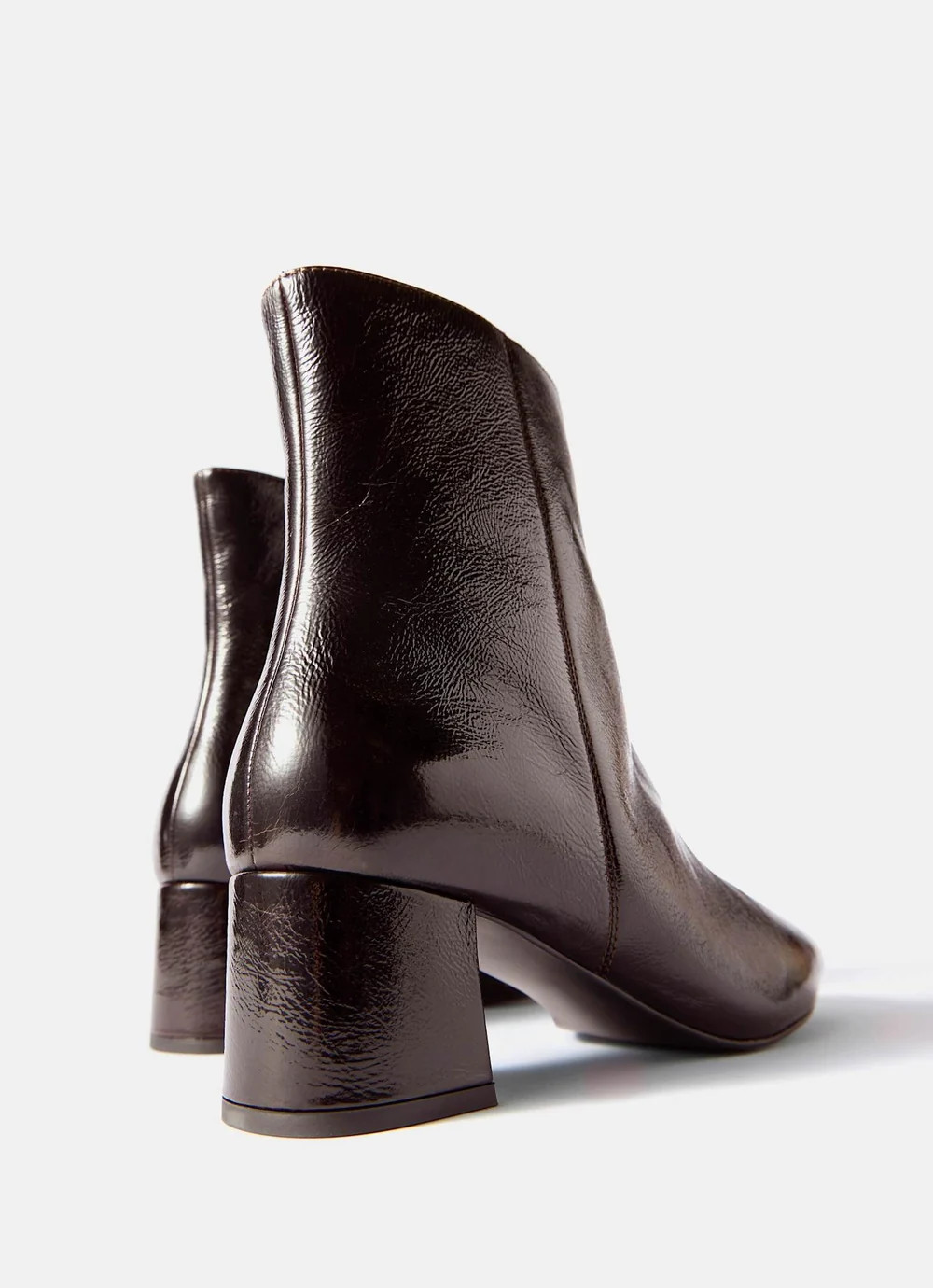 Flo Burgundy Leather Ankle Boots | Mint Velvet - UK