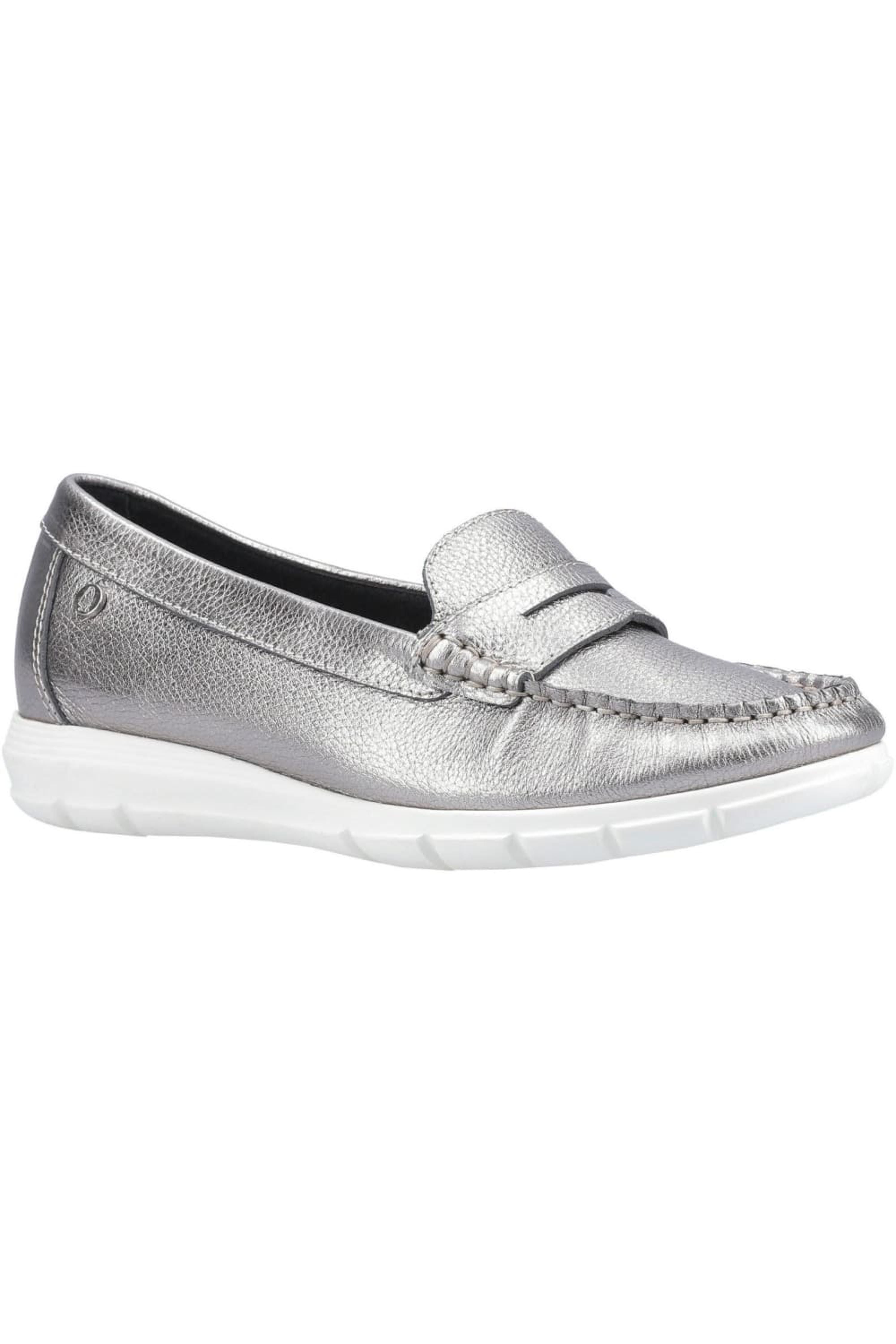 Hush Puppies Womens/Ladies Paige Leather Loafer (Silver) - 9 - Also in: 5, 6, 8, 7 | Verishop